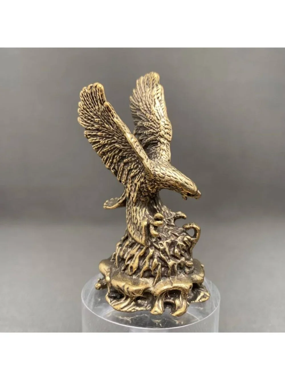 Brass Eagle Spirit Animal Figurine Strength Freedom Vision Protection Talisman‎